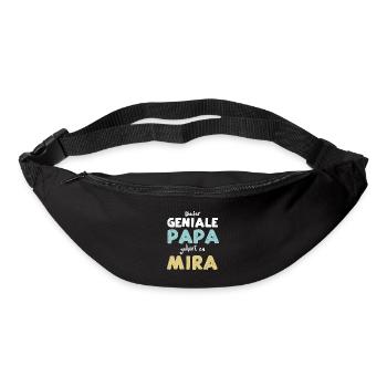 Dieser Geniale Papa Gehört Zu Mira - Gürteltasche - Schwarz - Vorne