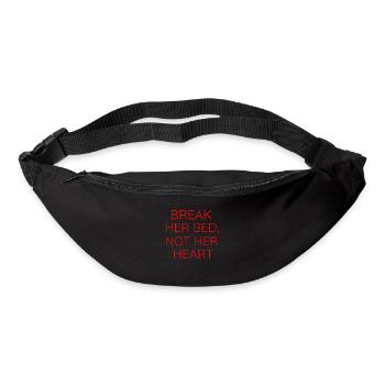 BREAK HER BED, NOT HER HEART - Gürteltasche - Schwarz - Vorne