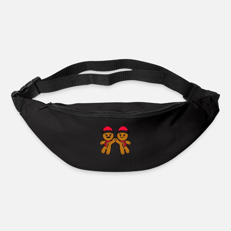 Lebkuchenmänner - Gürteltasche - Schwarz