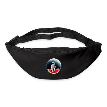 Astronaute sur pastèque - Sac banane - noir - Devant