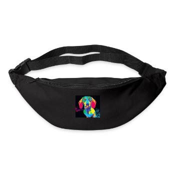 Smoking Dachshund - Gürteltasche - Schwarz - Vorne