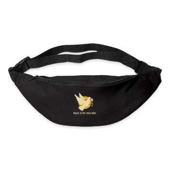 friedenstaube herbstfarben statement frieden - Gürteltasche - Schwarz - Vorne
