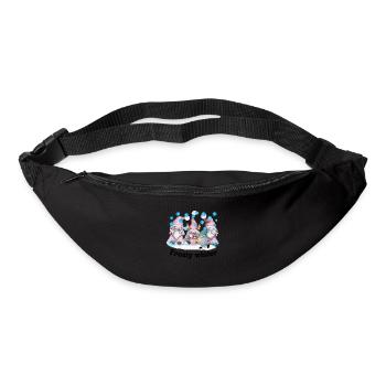 Hiver glacial - Elfes nordiques pour Noël - Sac banane - noir - Devant