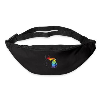 Michigan (United States) | Real Flag | LGBTQIA+ Script - Bum bag - black - Front