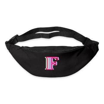 Mehrfarbiger Buchstabe f – originelle Geschenkidee - Gürteltasche - Schwarz - Vorne