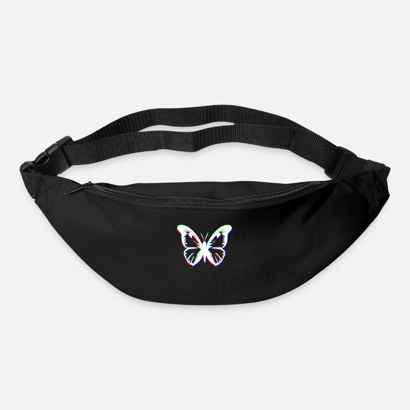 Papillon RVB - Sac banane - noir