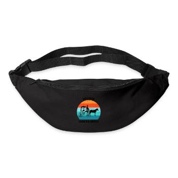 Kutscher Kutsche Pferdekutscher Kaffee - Gürteltasche - Schwarz - Vorne