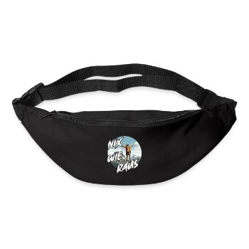 Nix wie raus - perfekt für Outdoor Fans, Wanderer - Gürteltasche - Schwarz - Vorne