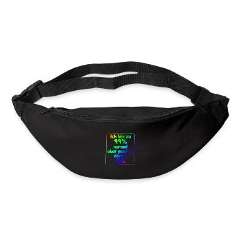Ich bin zu 99% normal, aber puuhhh dieses 1% - Gürteltasche - Schwarz - Vorne
