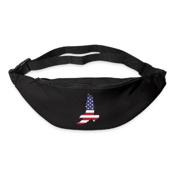 Amérique Etats-Unis Drapeau Stars and Stripes Eagle - Sac banane - noir - Devant