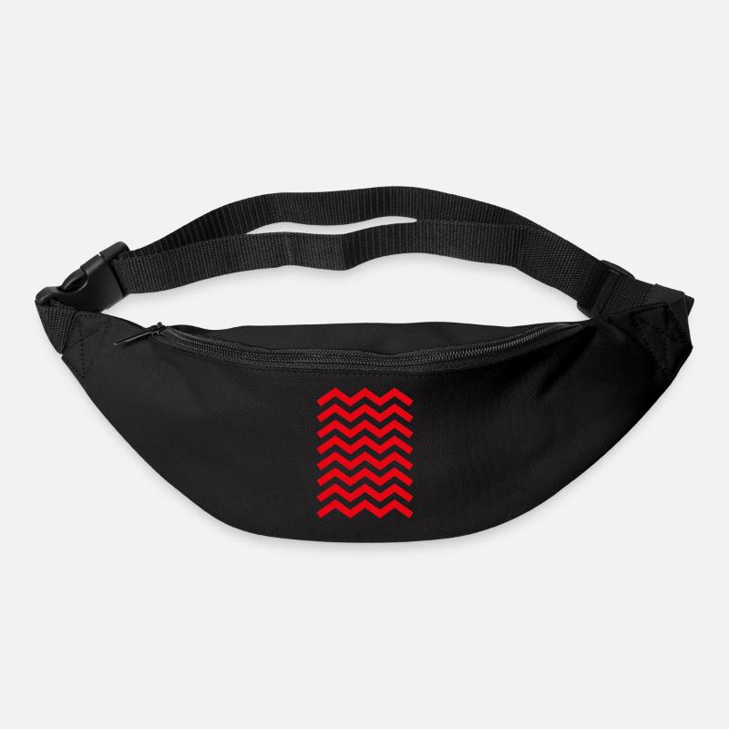 zick zack muster - Gürteltasche - Schwarz