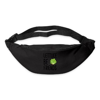 Lettuce Be Friends #lettuce #illustration #veggie - Gürteltasche - Schwarz - Vorne