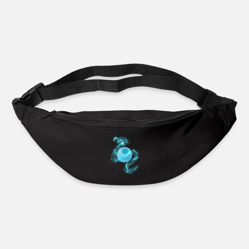 Gaming symbol blue orb - Bum bag - black