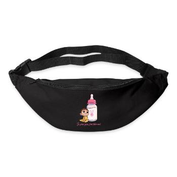 J'peux pas, j'ai biberon ! - Sac banane - noir - Devant