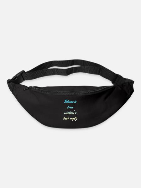 Schweigen Spruch - Gürteltasche - Schwarz