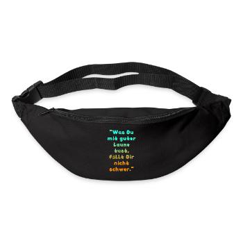 Guter Laune Spruch - Gürteltasche - Schwarz - Vorne