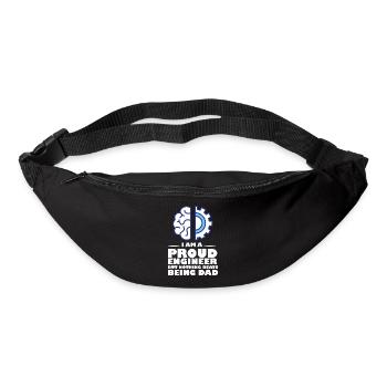 Je suis un ingénieur fier, mais rien ne vaut - Sac banane - noir - Devant