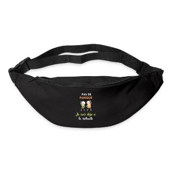 Pas de panique je suis déjà à la retraite - Sac banane - noir - Devant