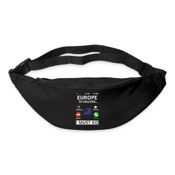 Drapeau Europe UE Euro Drapeau européen - Sac banane - noir - Devant