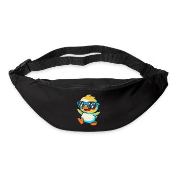 Kawaii Cute Happy Colorful Duck with Sunglasses - Bum bag - black - Front