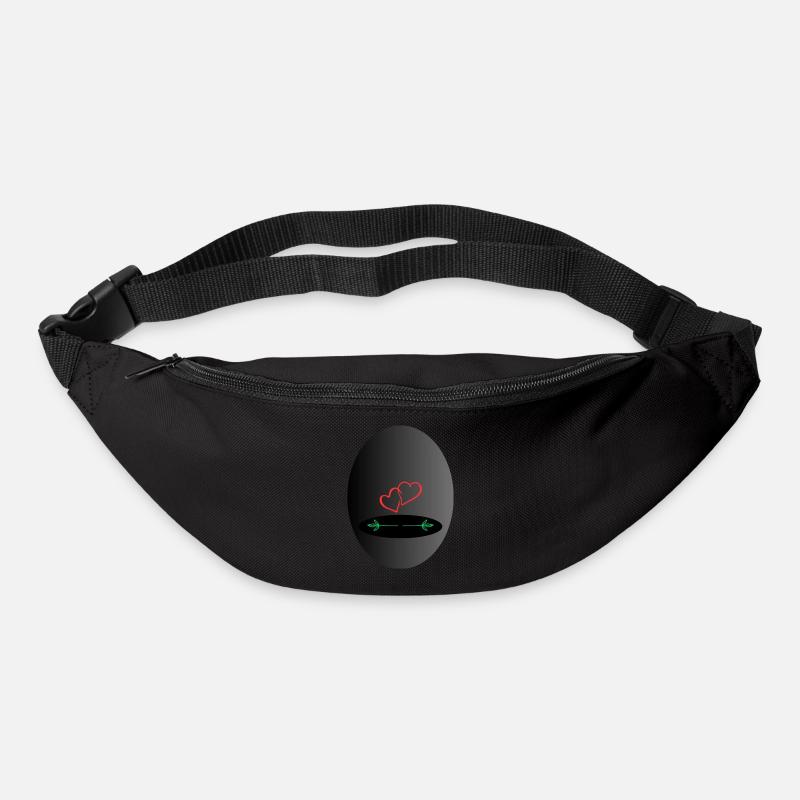 Roteherz , Herz - Gürteltasche - Schwarz