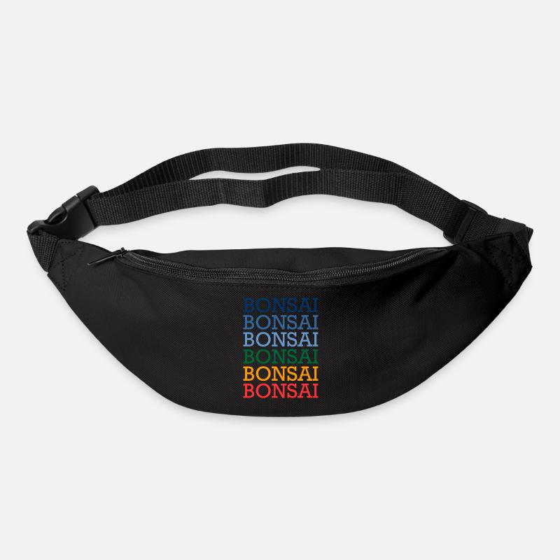 bunter Bonsai Baum Spruch Japan Geschenk - Gürteltasche - Schwarz