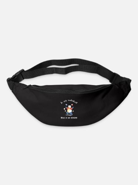 Je suis maladroit - Sac banane - noir