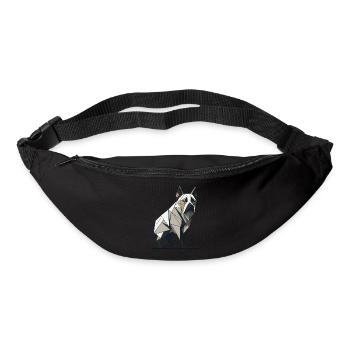Geometrische Bulldogge - Gürteltasche - Schwarz - Vorne