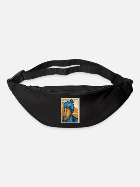 Schuhschnabel Vogel Ornithologe Wald I Geschenk - Gürteltasche - Schwarz