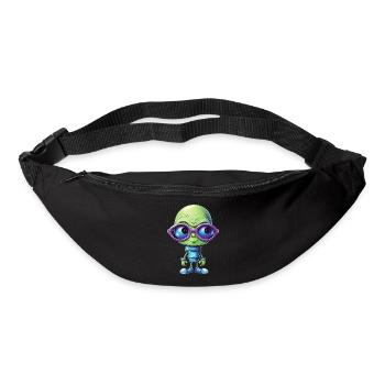 Nerdy alien with glasses - Bum bag - black - Front