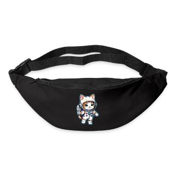 Astronaut Katze - Weltraum - Gürteltasche - Schwarz - Vorne