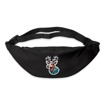 Reindeer Christmas Illustration - Bum bag - black - Front
