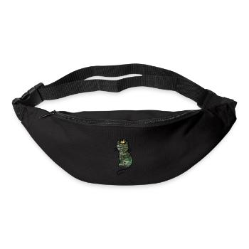 Chat Reine de la forêt Fantasy chats Personnage de conte de fées - Sac banane - noir - Devant
