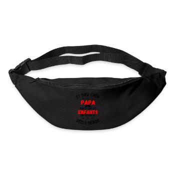 GOD CREATED PAPA - Bum bag - black - Front