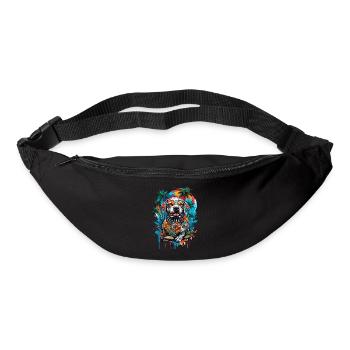 Tattoo / Tier / Kunst / cool / Comic / Hund - Gürteltasche - Schwarz - Vorne