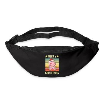 Merry Christmas Pig - Bum bag - black - Front