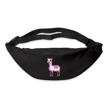 Alpaca Llama Halloween Comic Funny - Bum bag - black - Front