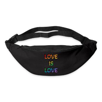 Regenbogen-Liebe ist Liebe - Gürteltasche - Schwarz - Vorne