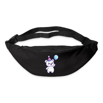 Eisbär Geburtstag Comic Niedlich - Gürteltasche - Schwarz - Vorne
