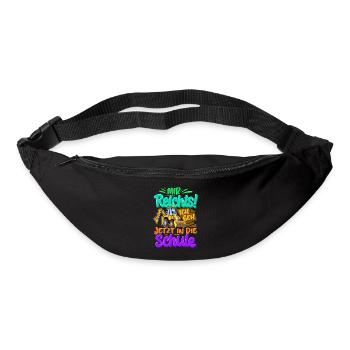Einschulung Bagger Schulkind - Gürteltasche - Schwarz - Vorne