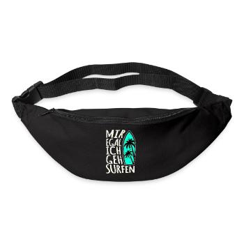 Je m’en fiche, je vais surfer - Sac banane - noir - Devant