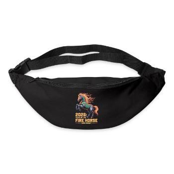 Fire Horse 2026 Burn Bright New Year Design - Bum bag - black - Front