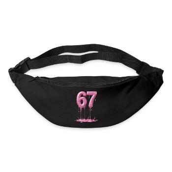 67 Pink Glitter Dripping - Bum bag - black - Front