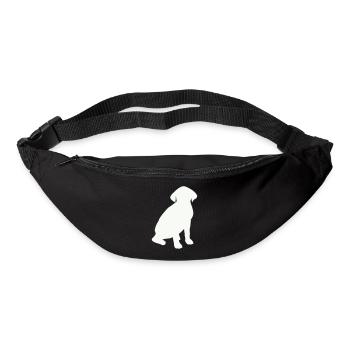 Seated Dog Silhouette - Bum bag - black - Front