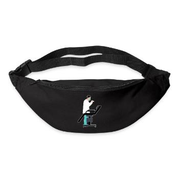 Dessin animé de traitement dentaire - Sac banane - noir - Devant