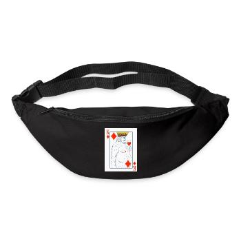 Karo König – Lustige Spielkarte - Gürteltasche - Schwarz - Vorne