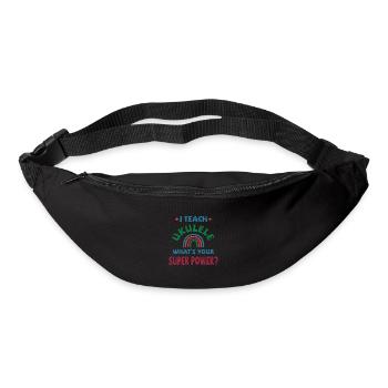 I teach Ukulele what's your super power? - Bum bag - black - Front