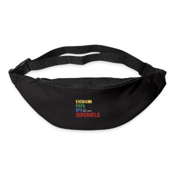 Ehemann, Papa, Opa aber hauptberuflich Superheld - Gürteltasche - Schwarz - Vorne