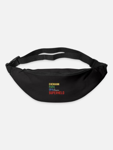 Ehemann, Papa, Opa aber hauptberuflich Superheld - Gürteltasche - Schwarz