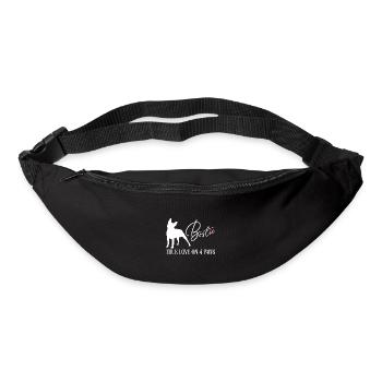 Bostie le véritable amour sur quatre pattes - Sac banane - noir - Devant